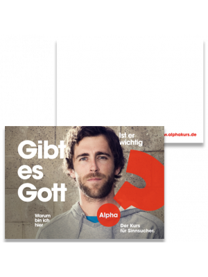 ALPHA-KURS Postkarte A6 Blanko - Motiv: MANN