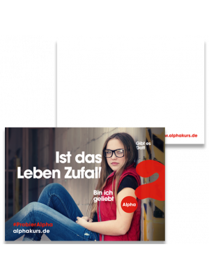 ALPHA-KURS Postkarte A6 Blanko - Motiv: JUNGE FRAU